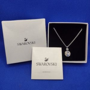 Swarovski crystal twin solitaire Necklace pendant NIB